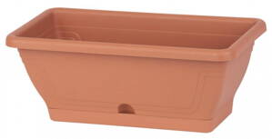 Kvetinac Strend Pro ECONOMY, truhlik, 80cm, 16 lit, podlozka, terracotta 255517