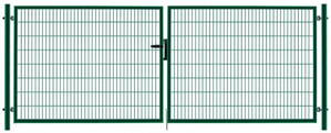 Brana METALTEC DUO 3580/1450/100x50 mm, dvojkridlova, zahradna, zelena, ZN+PVC, RAL6005 432208