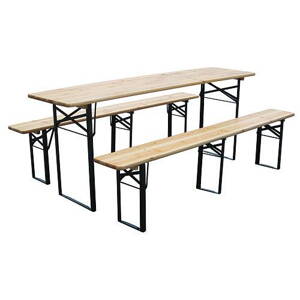 Set pivny DORTMUND Standard3, stôl 175x46x77 cm, 2x lavica 175x23x47 cm, drevo 25 mm  802027